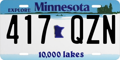MN license plate 417QZN