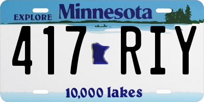 MN license plate 417RIY