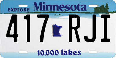 MN license plate 417RJI