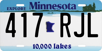 MN license plate 417RJL