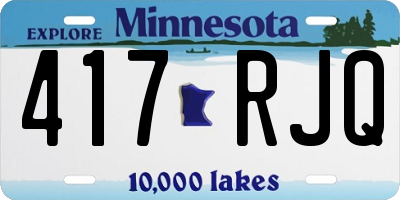 MN license plate 417RJQ