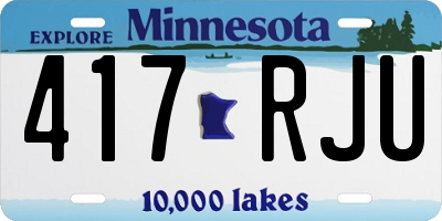 MN license plate 417RJU