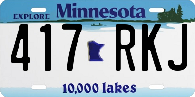 MN license plate 417RKJ
