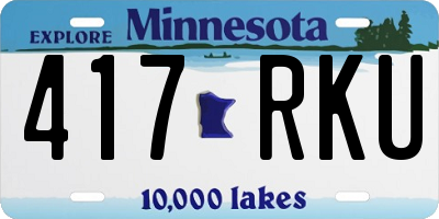 MN license plate 417RKU