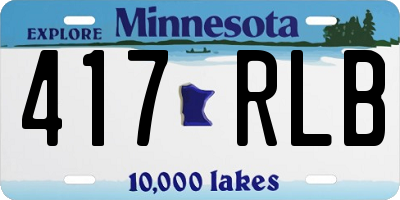 MN license plate 417RLB