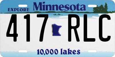 MN license plate 417RLC