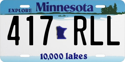 MN license plate 417RLL