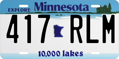 MN license plate 417RLM
