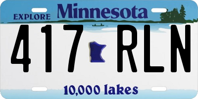 MN license plate 417RLN