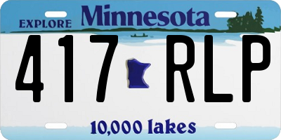 MN license plate 417RLP
