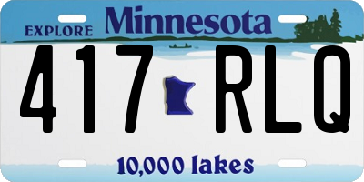 MN license plate 417RLQ