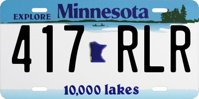 MN license plate 417RLR