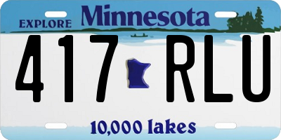 MN license plate 417RLU