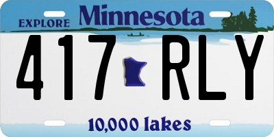 MN license plate 417RLY