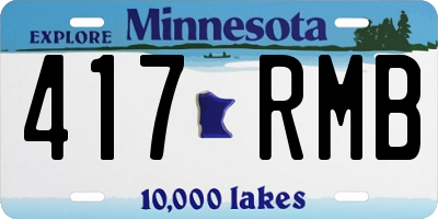 MN license plate 417RMB