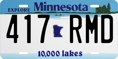 MN license plate 417RMD