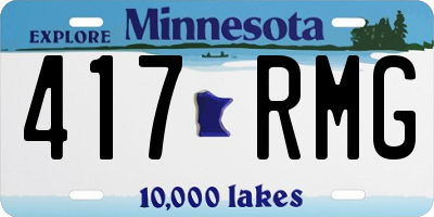 MN license plate 417RMG