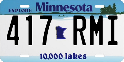 MN license plate 417RMI