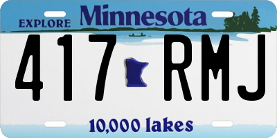 MN license plate 417RMJ
