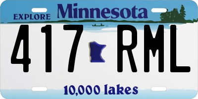 MN license plate 417RML