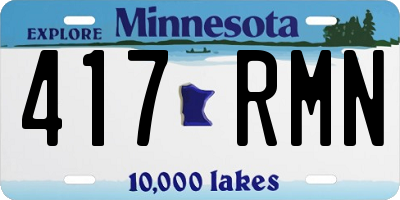 MN license plate 417RMN