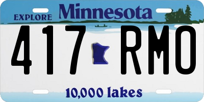 MN license plate 417RMO