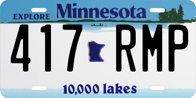 MN license plate 417RMP