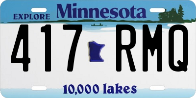 MN license plate 417RMQ