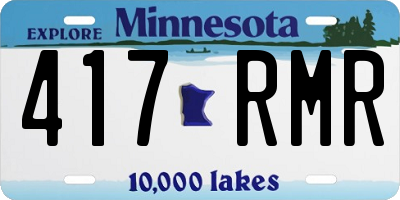 MN license plate 417RMR