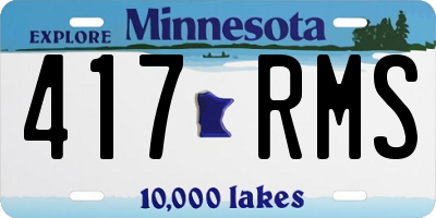 MN license plate 417RMS