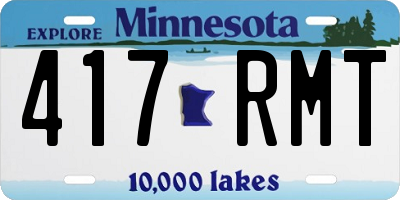 MN license plate 417RMT