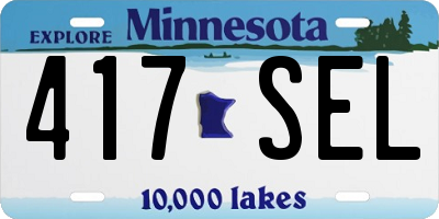 MN license plate 417SEL