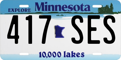MN license plate 417SES