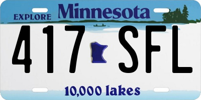MN license plate 417SFL