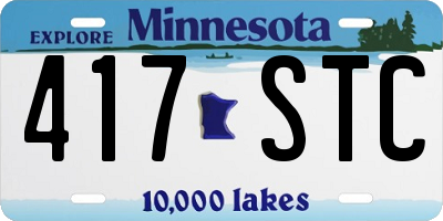 MN license plate 417STC