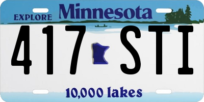 MN license plate 417STI