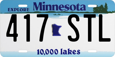 MN license plate 417STL