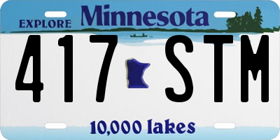 MN license plate 417STM