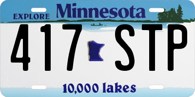 MN license plate 417STP