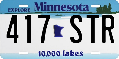 MN license plate 417STR