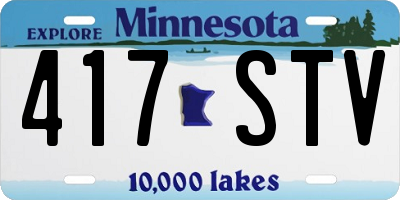 MN license plate 417STV