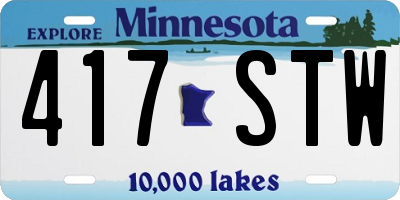 MN license plate 417STW