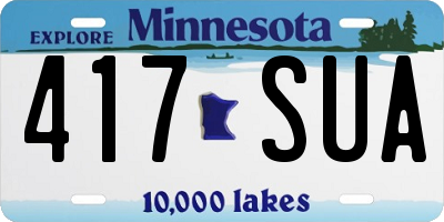 MN license plate 417SUA
