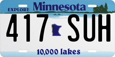 MN license plate 417SUH