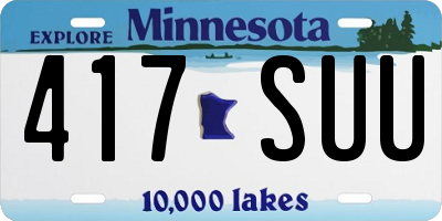 MN license plate 417SUU