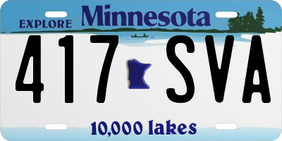 MN license plate 417SVA