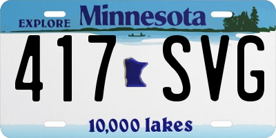 MN license plate 417SVG