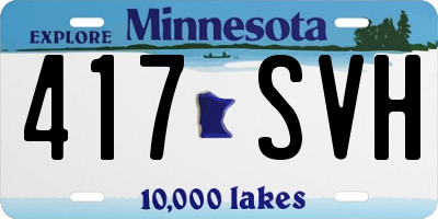 MN license plate 417SVH