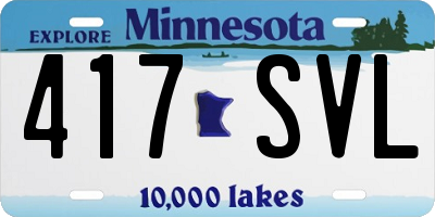 MN license plate 417SVL