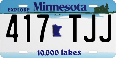 MN license plate 417TJJ